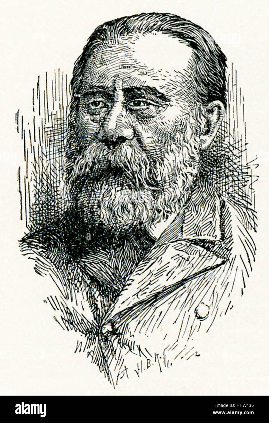 Lev Semionovich Pinsker (Leon). Russischer Arzt, zionistischen Pionier und Aktivist und Gründer der Chovevei Zion (Chibbat Zion) Stockfoto