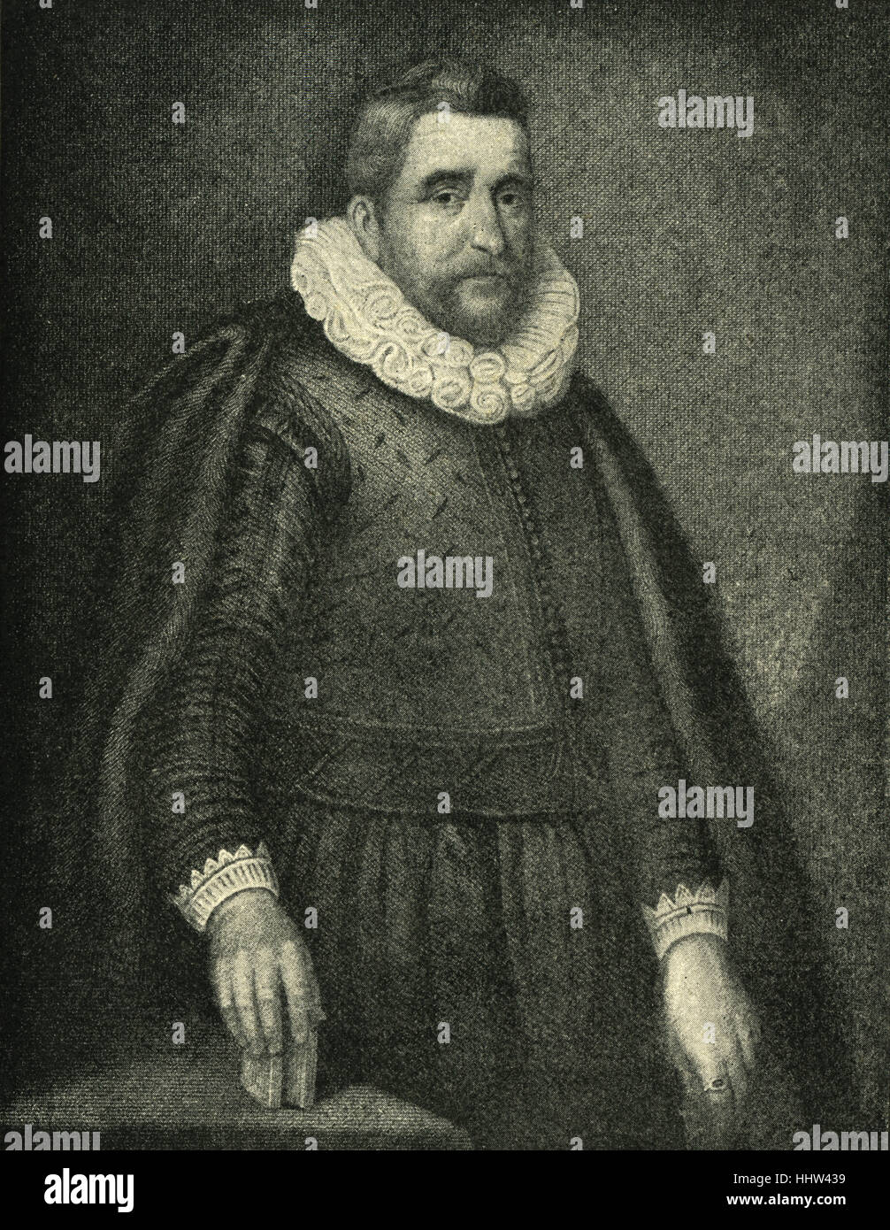 Sir Henry Wotton, Portrait. Englischer Schriftsteller, Diplomat und Politiker, 1568 – 1639. Stockfoto