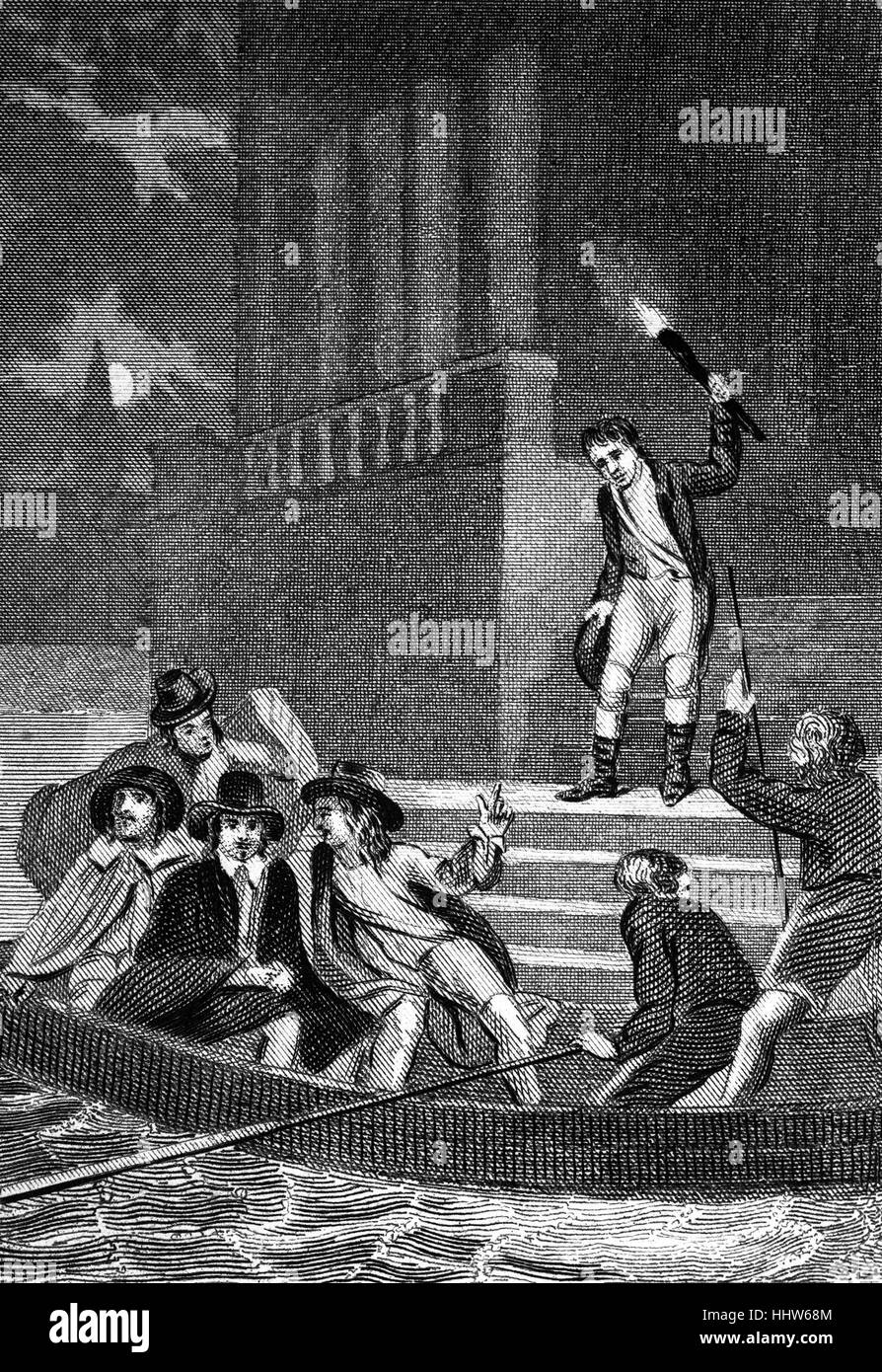 Jakob II. (1633 – 1701) war König von England und Irland und König von Schottland als James VII von 6. Februar 1685 bis er in der Glorious Revolution von 1688 abgesetzt wurde. Er war der letzte römisch-katholische Monarch von England, Schottland und Irland. Am 11. Dezember 1688 dankte er effektiv wenn floh er nach Frankreich, angeblich zuerst das große Siegel des Königreichs in die Themse zu werfen. Stockfoto