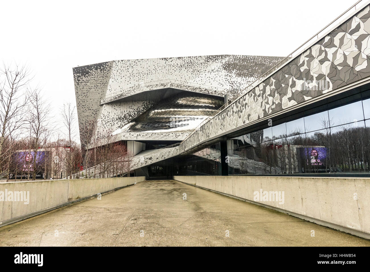 Der Paris-Philharmonie entworfen von Jean Nouvel, Parc De La Villette Paris Frankreich Stockfoto