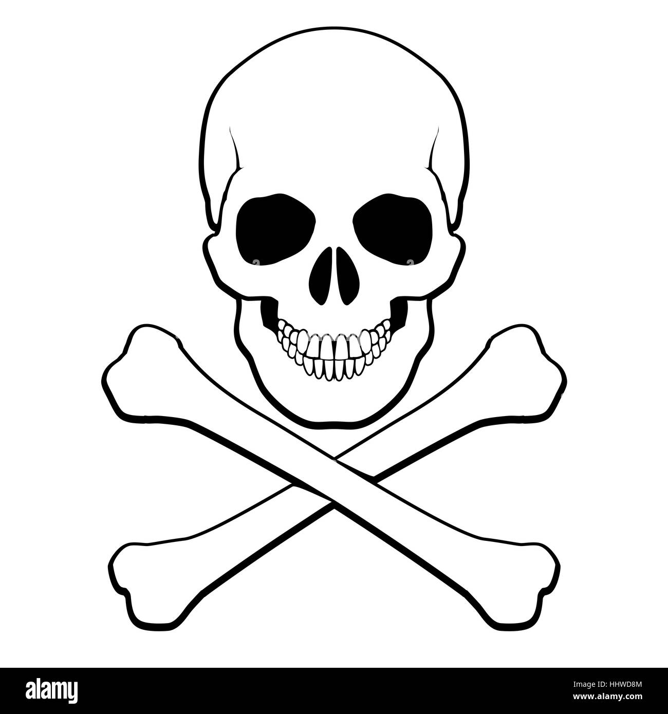 Skull Cross Bones Tattoo Stockfotos Und Bilder Kaufen Alamy