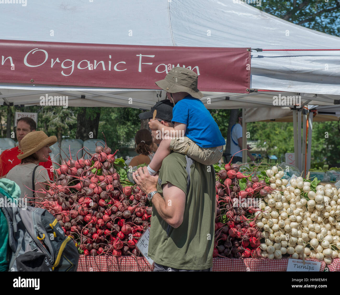 Boulder-Bauernmarkt. Colorado. USA Stockfoto