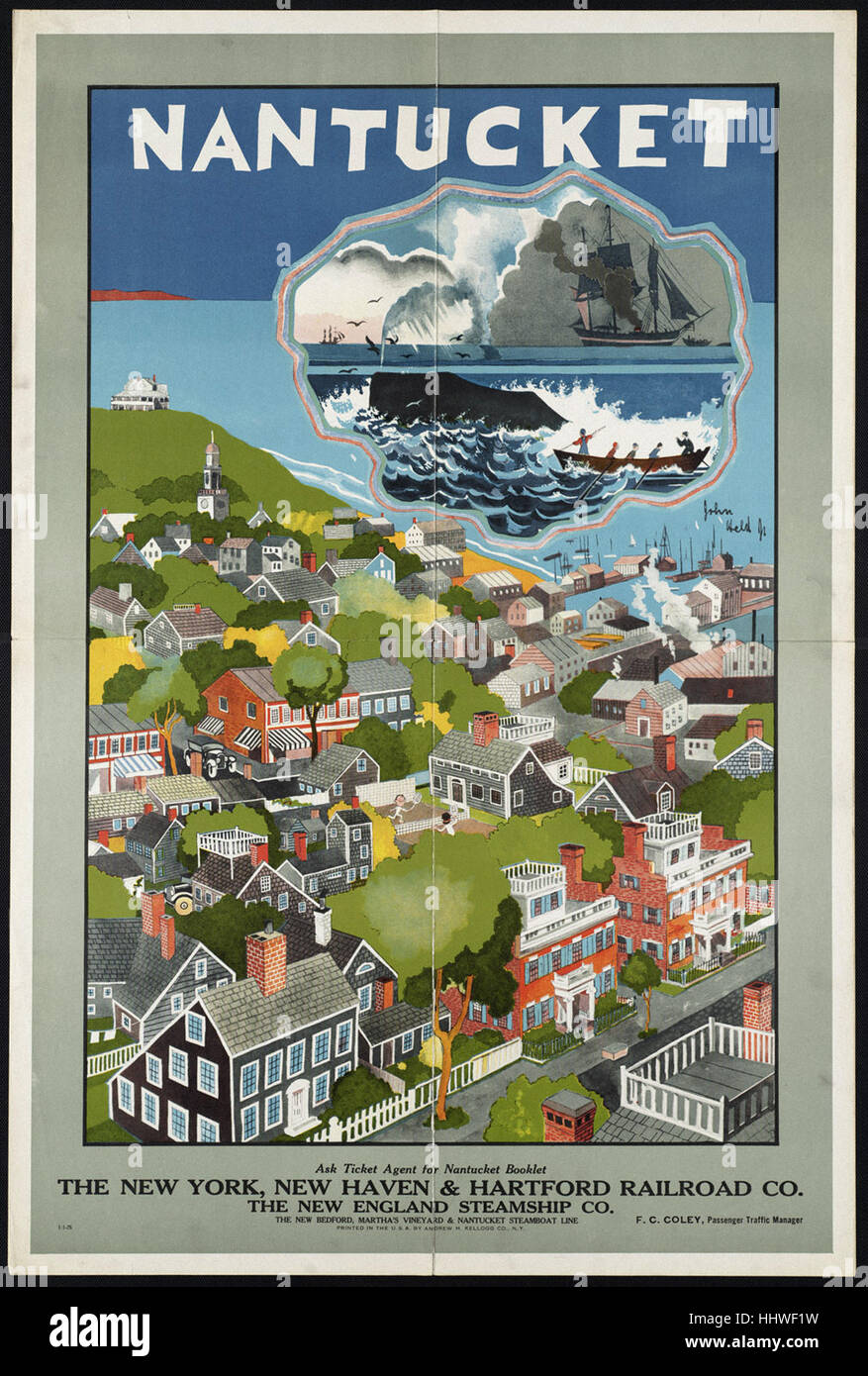 Nantucket - Vintage Reise Poster der 1920er Jahre der 1940er-Jahre Stockfoto