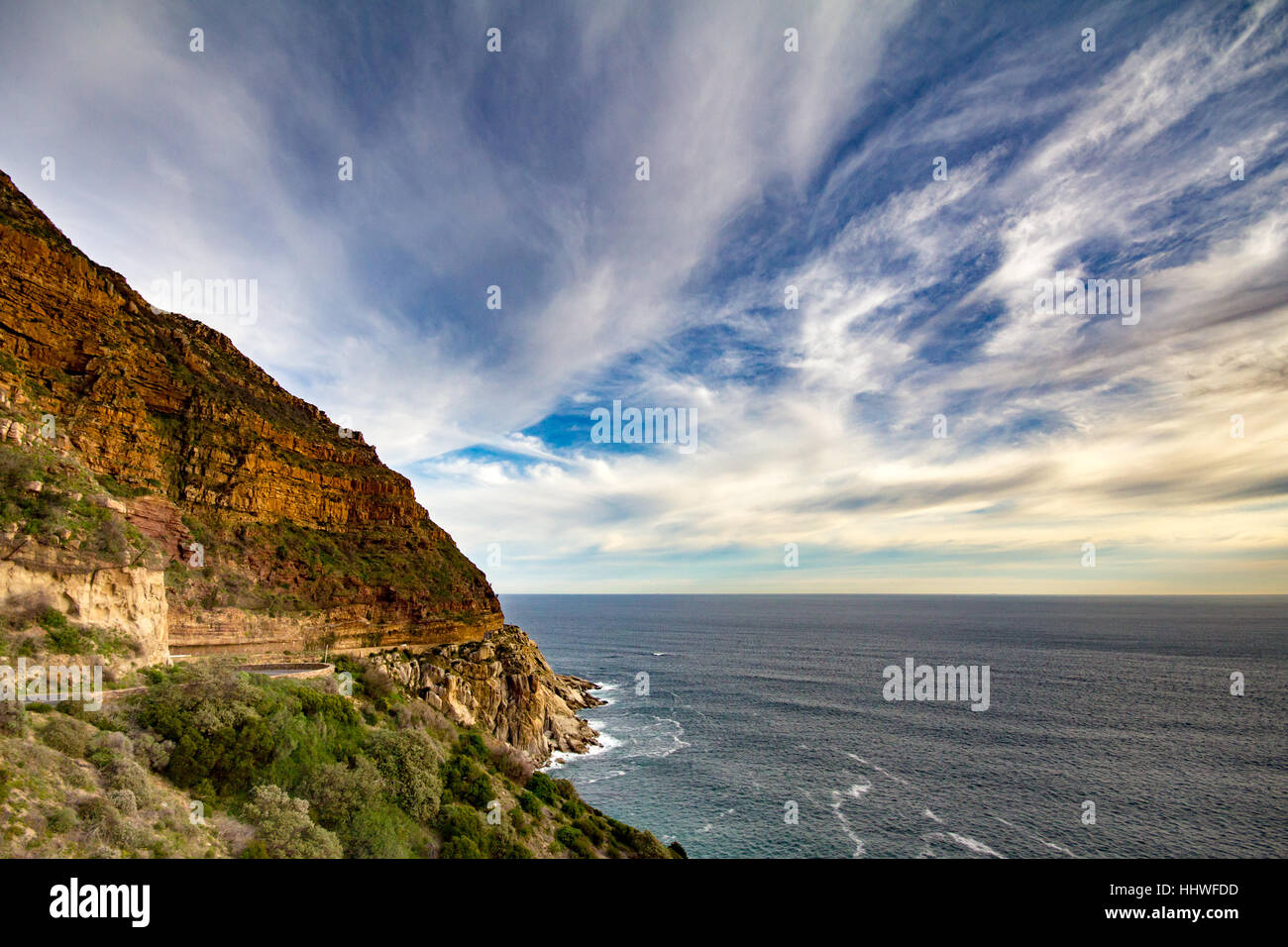 Chapmans Peak Drive auf Kap-Halbinsel in der Nähe von Cape Town, Südafrika Stockfoto