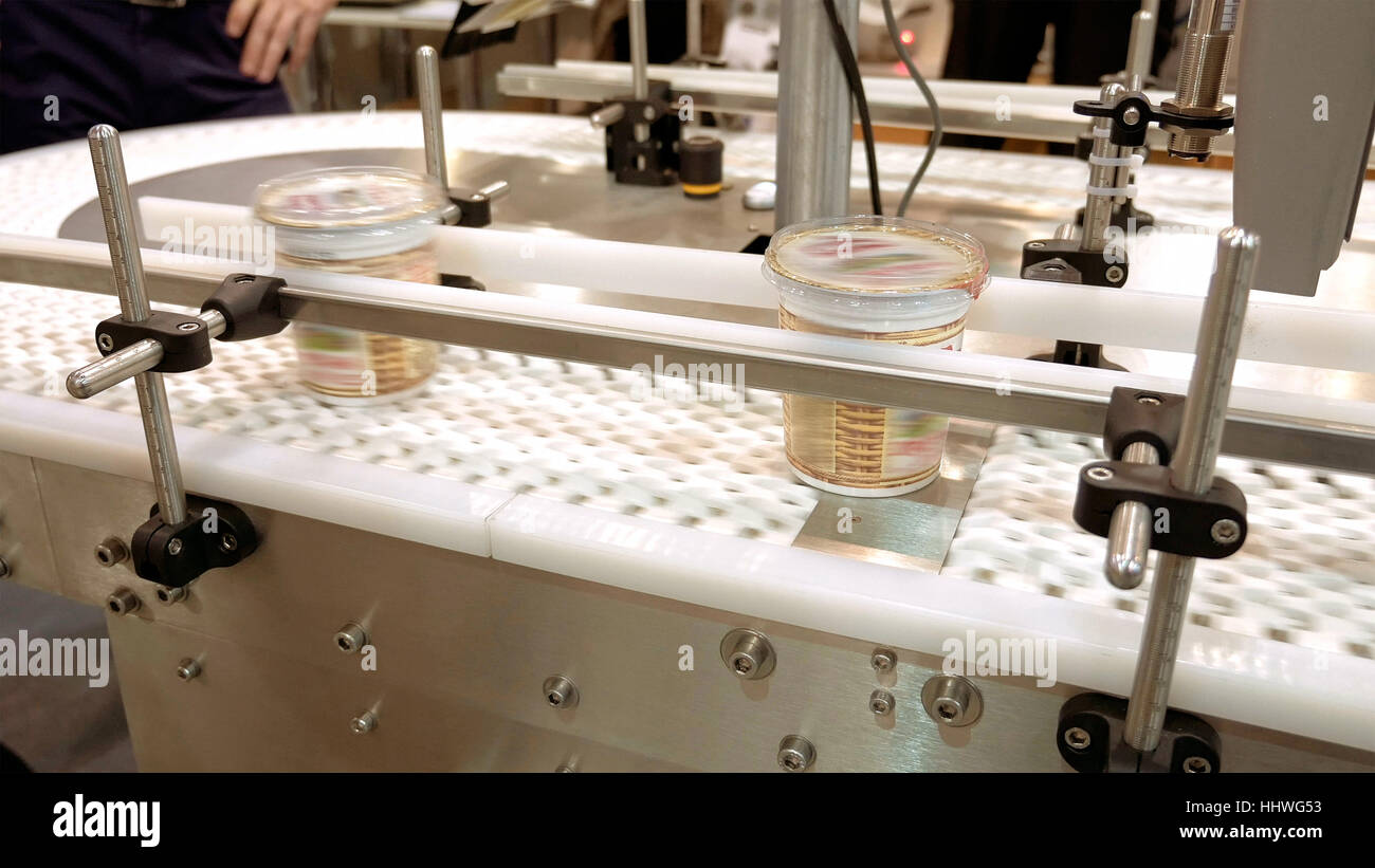 Produkt Linie Förderband Förderband Stockfoto