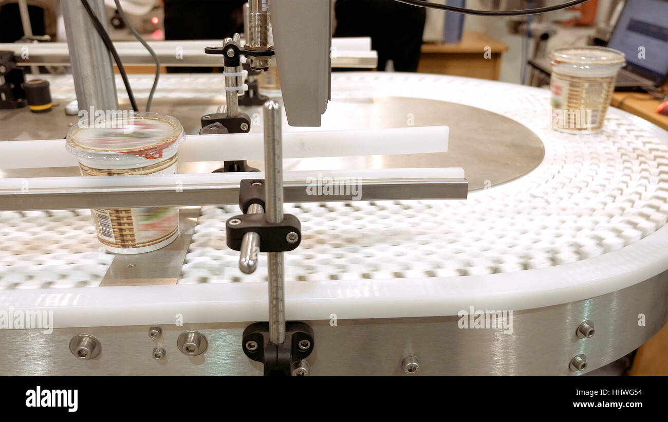 Produkt Linie Förderband Förderband Stockfoto