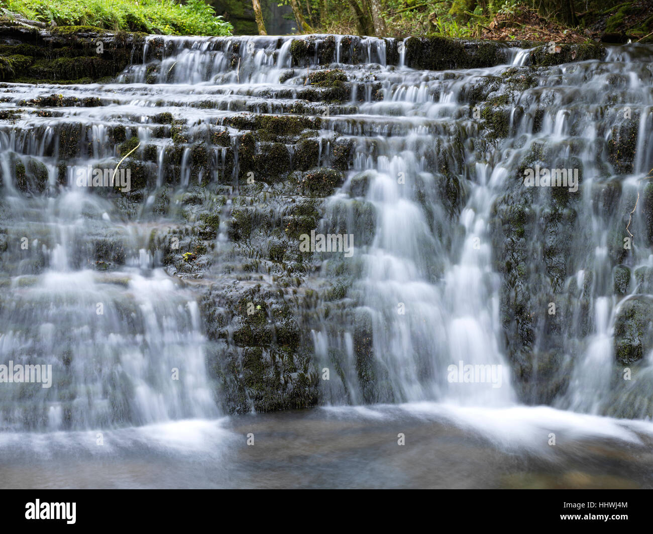 Kaskade, Glencar Wasserfall, Leitrim, Connacht, Irland Stockfoto