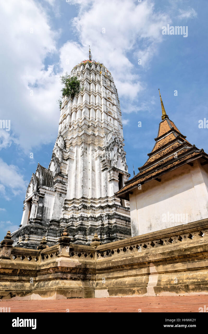 Alten Pagode am Wat Phutthai Sawan Tempel in Ayutthaya Historical Park, Provinz Phra Nakhon Si Ayutthaya, Thailand Stockfoto