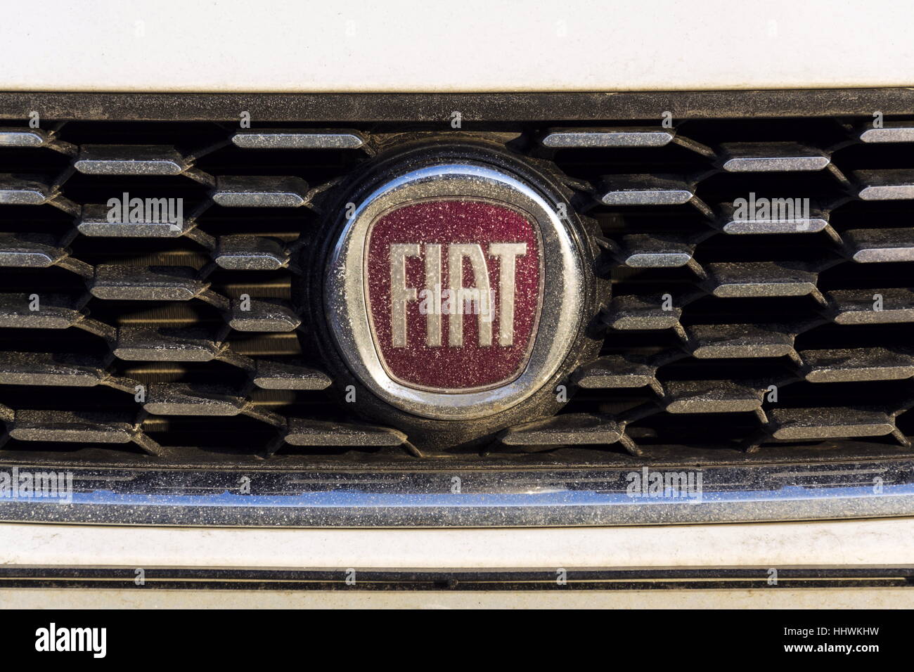 Prag, Tschechische Republik - 20 Januar: Fiat Gruppe Firmenlogo auf Autohaus Gebäude auf 20. Januar 2017 Stockfoto
