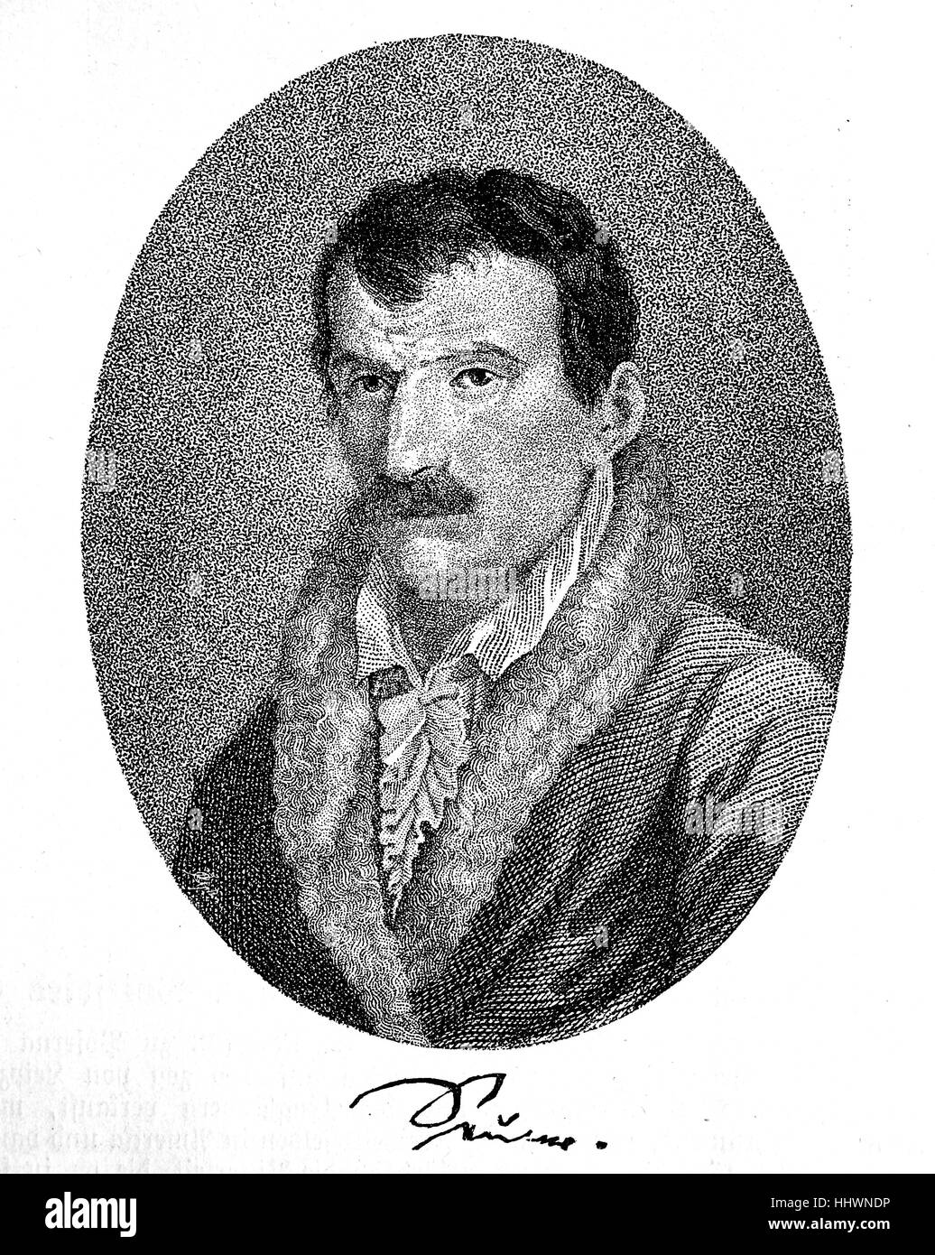 Johann Gottfried Seume war 29. Januar 1763 - 13. Juni 1810, ein deutscher Autor, Geschichtsbild oder Illustration, veröffentlicht 1890, digital verbessert Stockfoto