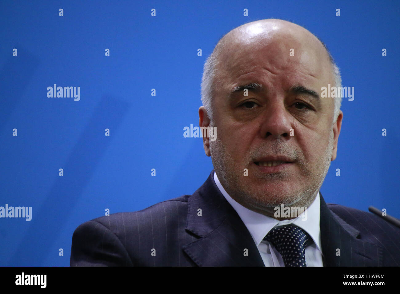 Haider al Arabi - Treffen der dt. Bundeskanzlerin Mit Dem Irakischen Premierminister, Bundeskanzleramt, 6. Februar 2015, Berlin. Stockfoto