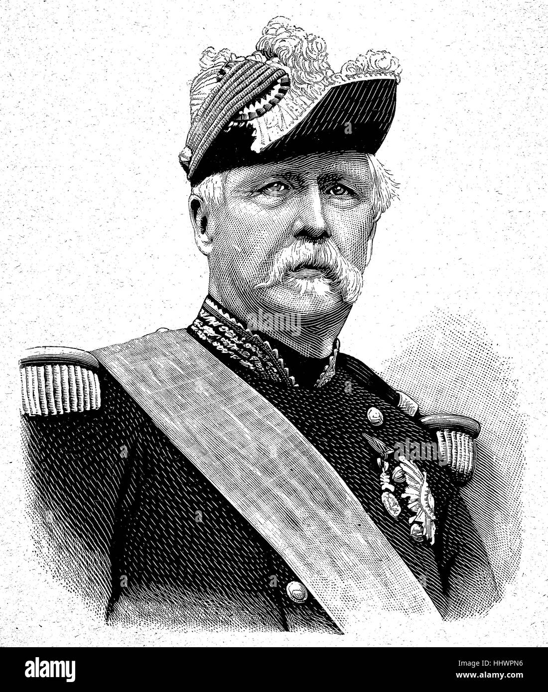 Marschall Marie Esme Patrice Maurice, Graf de MacMahon, Herzog von Magenta, 13. Juni 1808 - 17. Oktober 1893, war ein französischer General und Politiker, mit der Unterscheidung der Marschall von Frankreich, Geschichtsbild oder Illustration, veröffentlicht 1890, digital verbessert Stockfoto