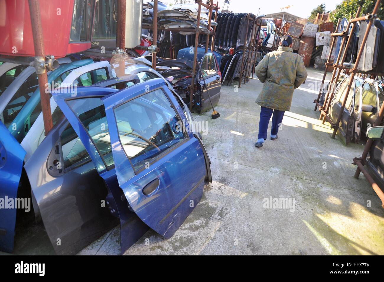 Wrecking Hof in Mailand, Italien Stockfoto