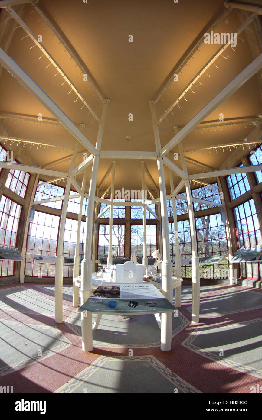 Innere Landschaft Interpretation Centre, eine ehemalige Spiel Speisekammer, auf das Chatsworth Anwesen, Peak District, Derbyshire England UK Stockfoto