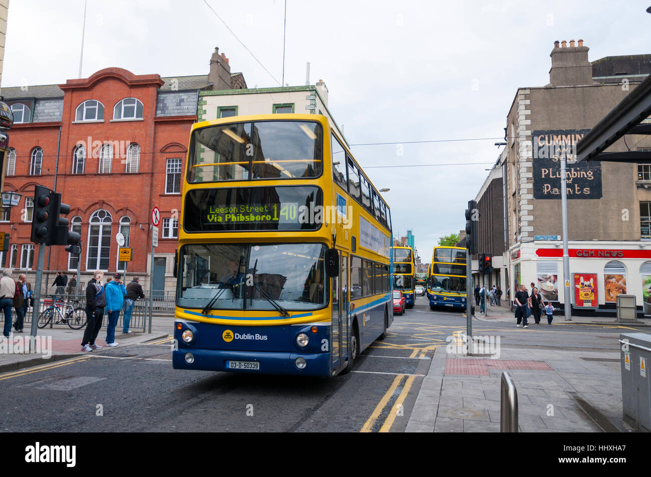 Dublin Bus Busse öffentliche Verkehrsmittel in die irische Hauptstadt Stockfoto