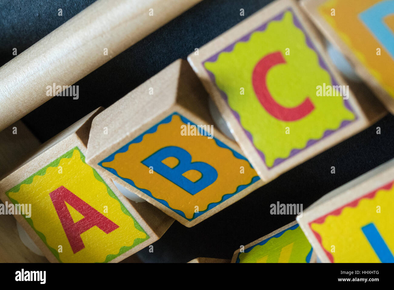 ABC Learning Blocks Stockfoto