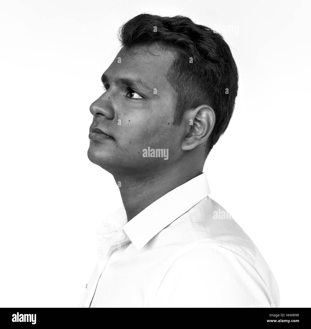 Mann nachdenklich Studio Portrait Konzept Stockfoto