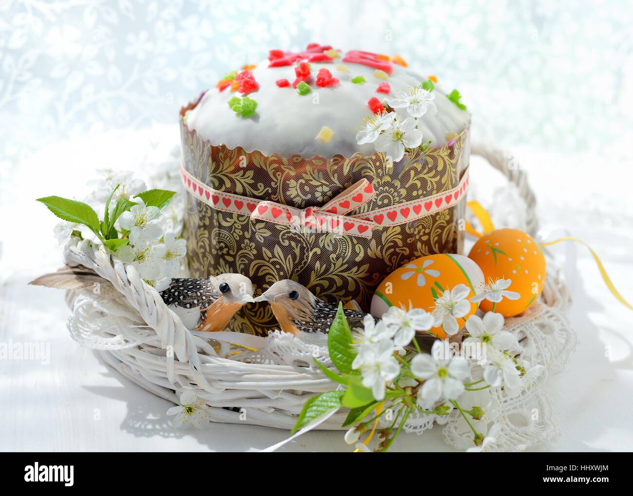 Russischer Osterkuchen Stockfoto