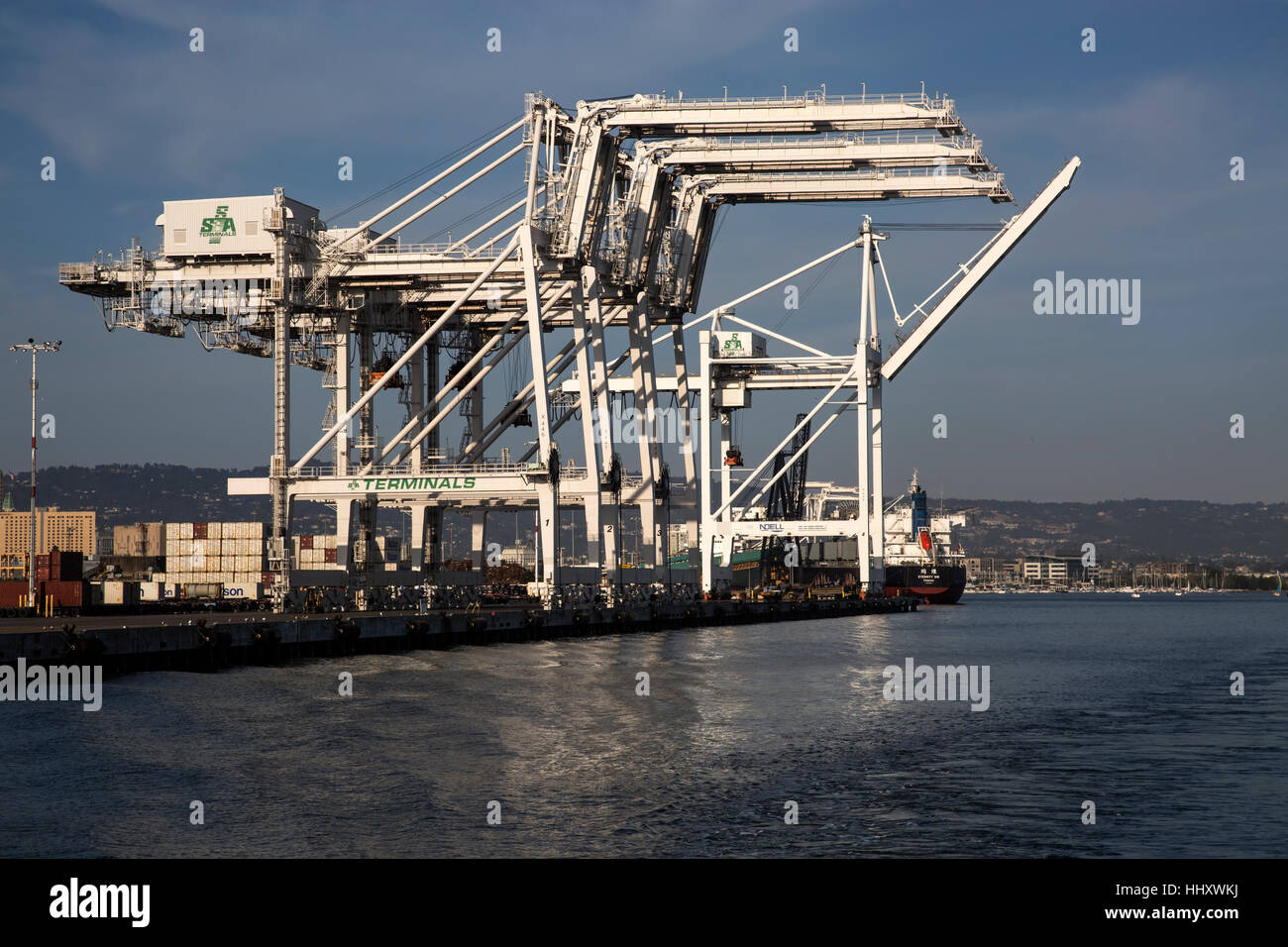 Oakland, Kalifornien-Werft Stockfoto