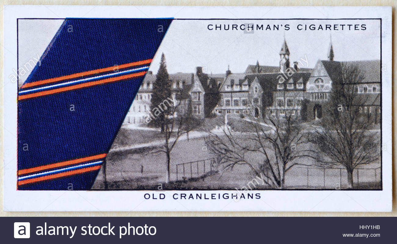 Oldschool Cranleighans Krawatte Stockfoto