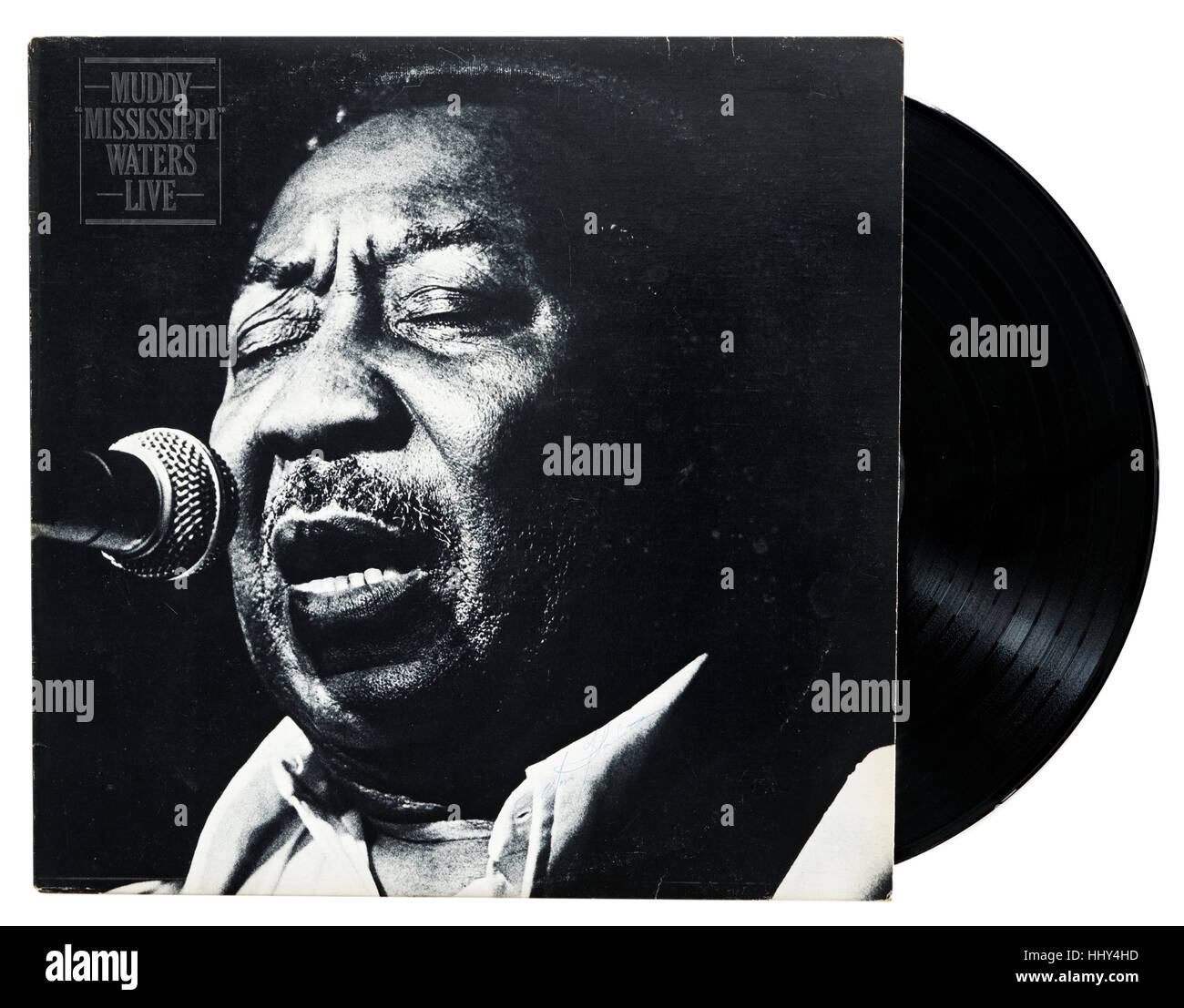 Muddy Waters Vinyl Album Muddy "Mississippi" Gewässern leben Stockfoto