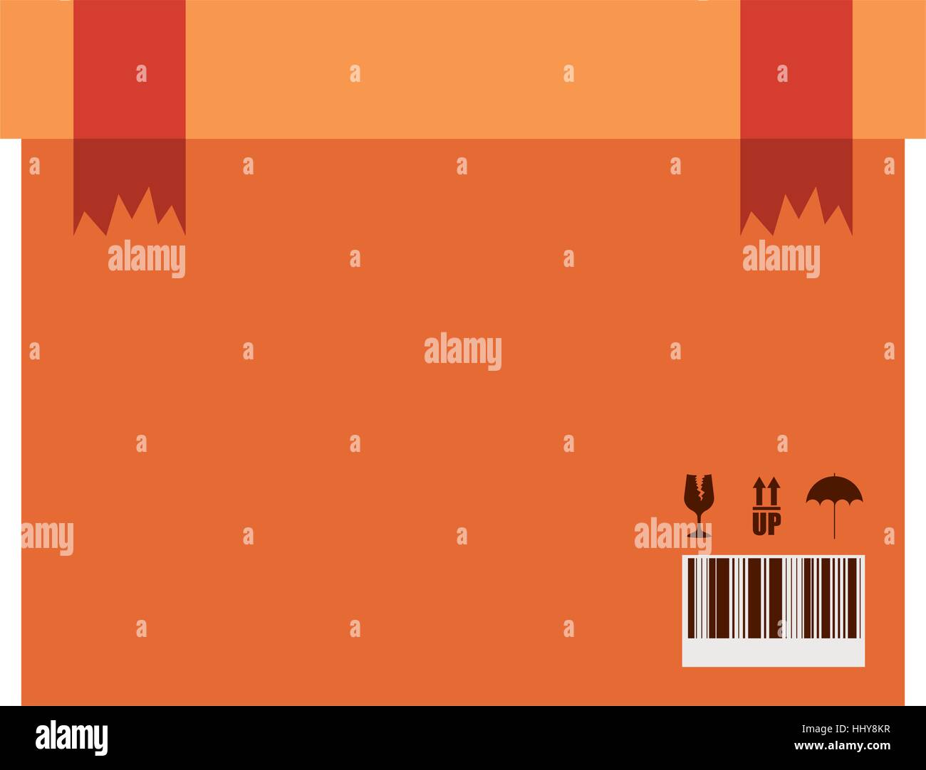 versiegelte Verpackungsklebeband in Karton mit Box Cover-Vektor-illustration Stock Vektor