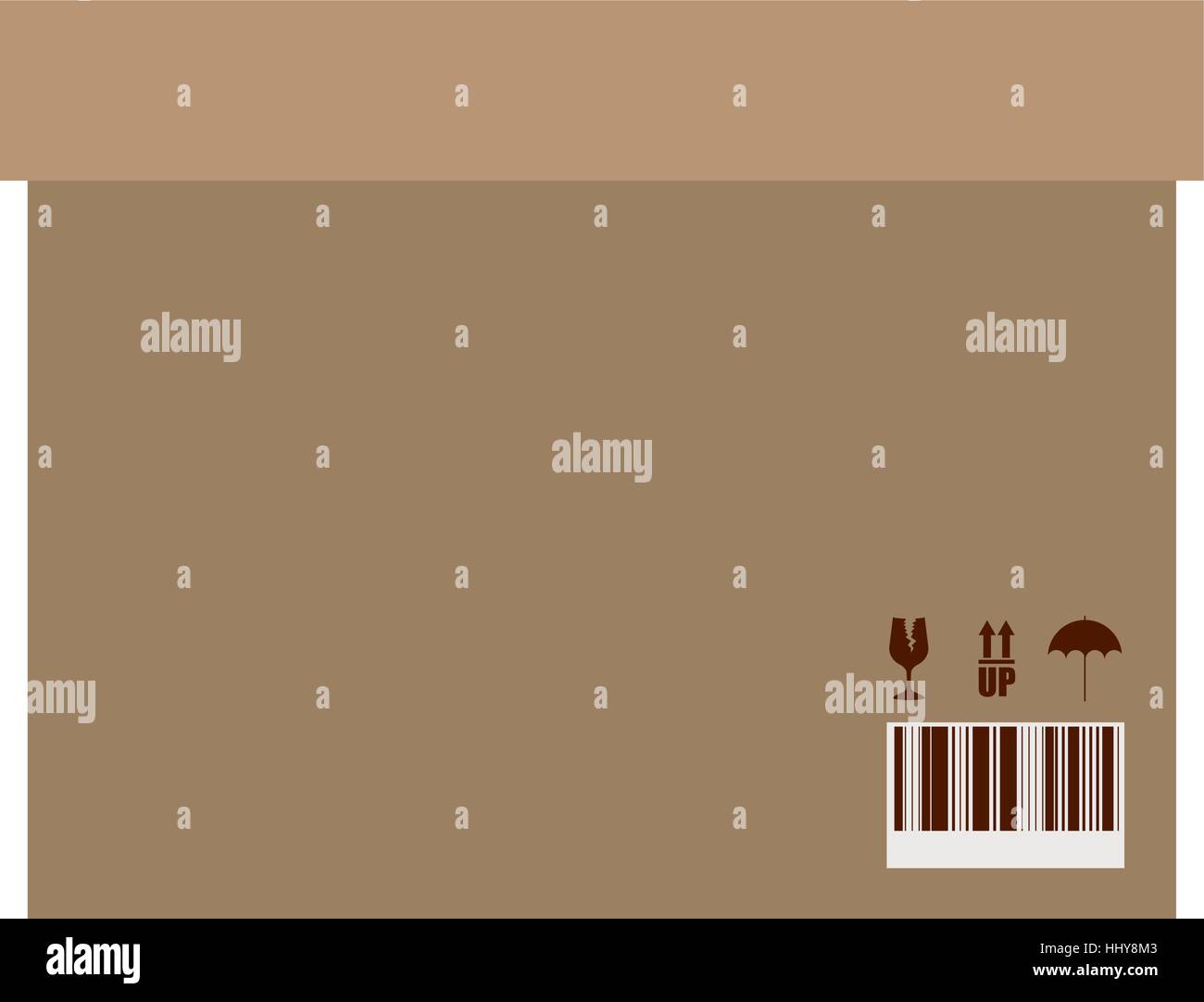 versiegelte Verpackungsklebeband in Karton mit Box Cover-Vektor-illustration Stock Vektor