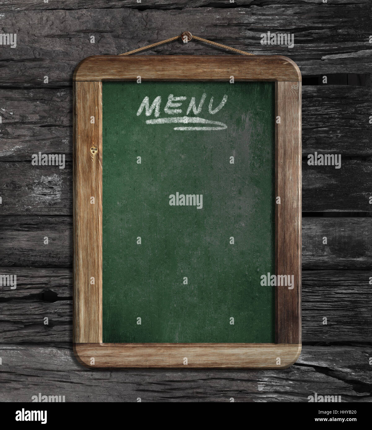 Menü-Tafel oder Tafel im restaurant Stockfoto