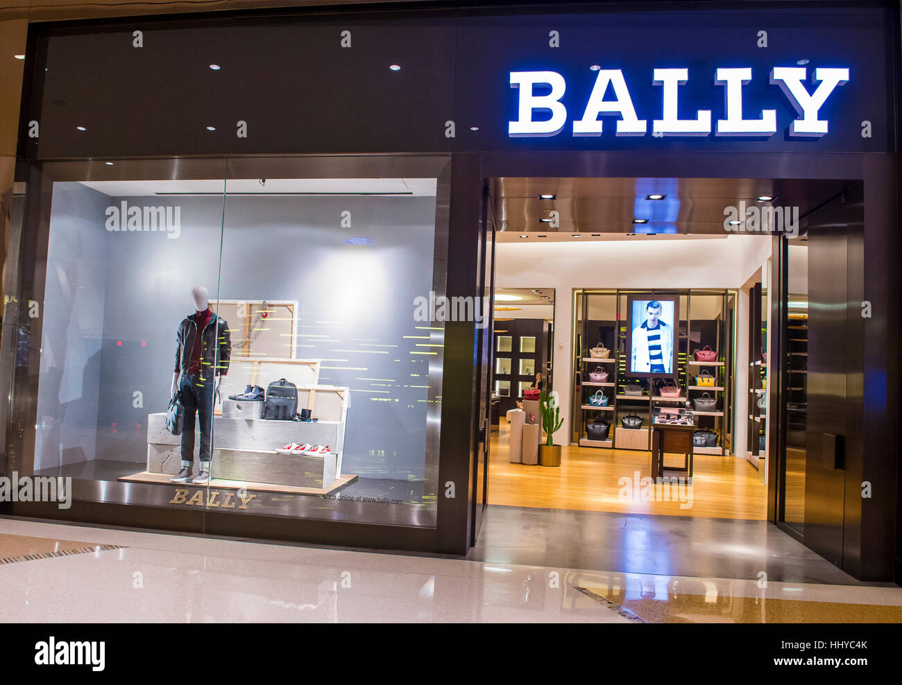 Fassade eines Bally-Stores in Las Vegas strip Stockfoto