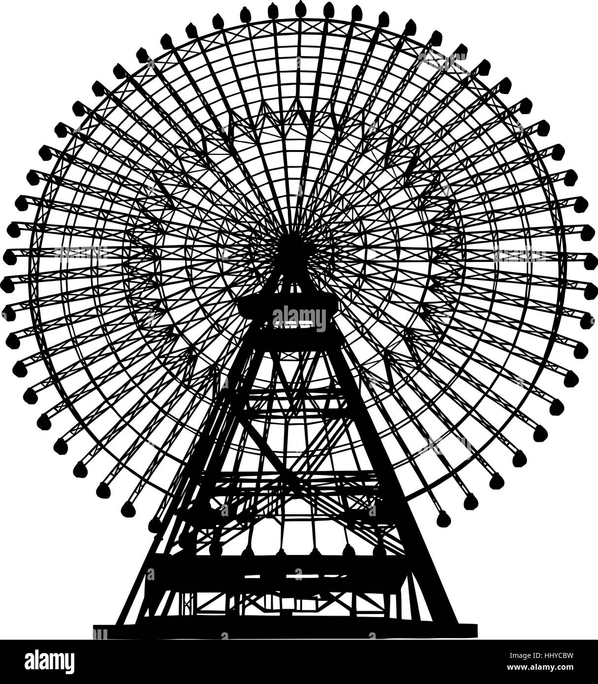 Riesenrad, isoliert Stock Vektor