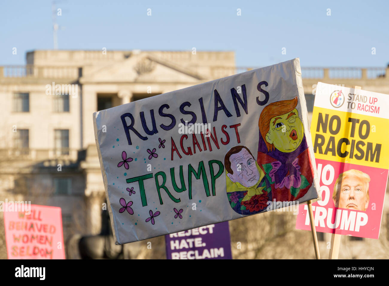 Womens März London 21. Januar 2017 Stockfoto