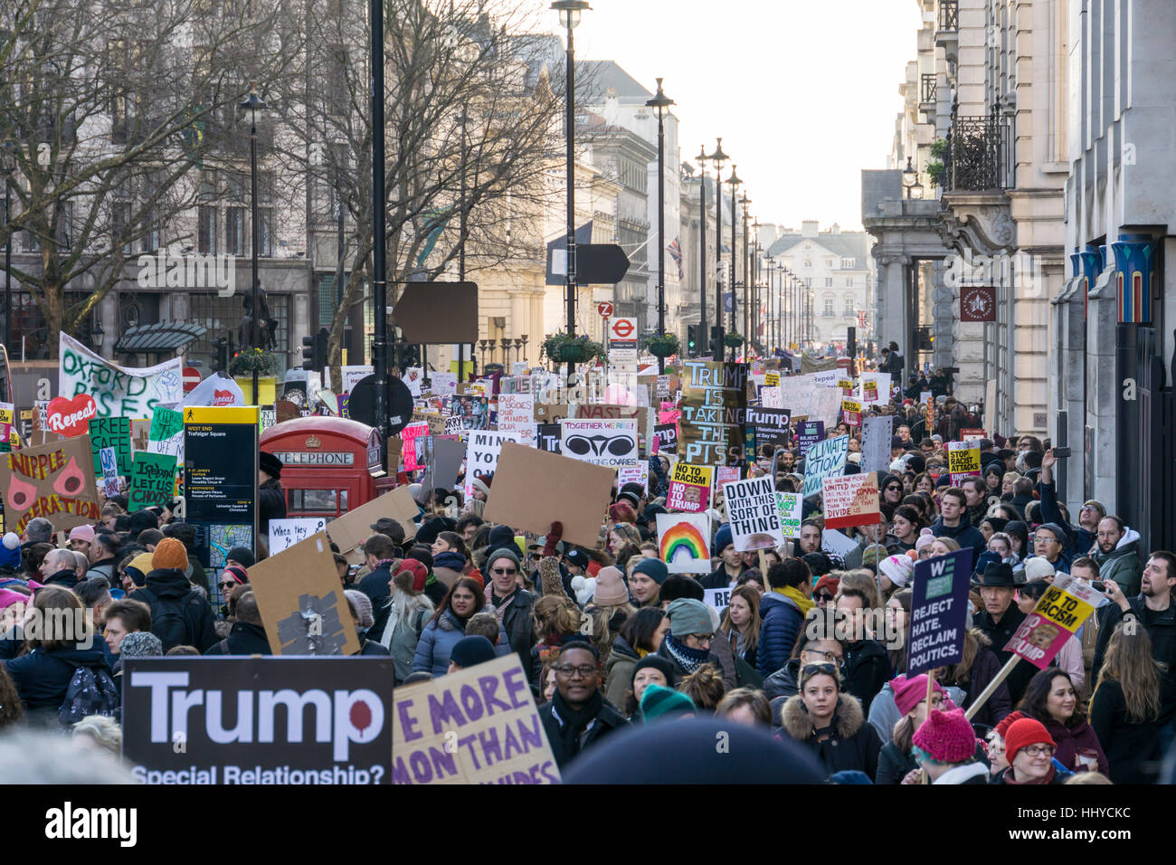 Womens März London 21. Januar 2017 Stockfoto