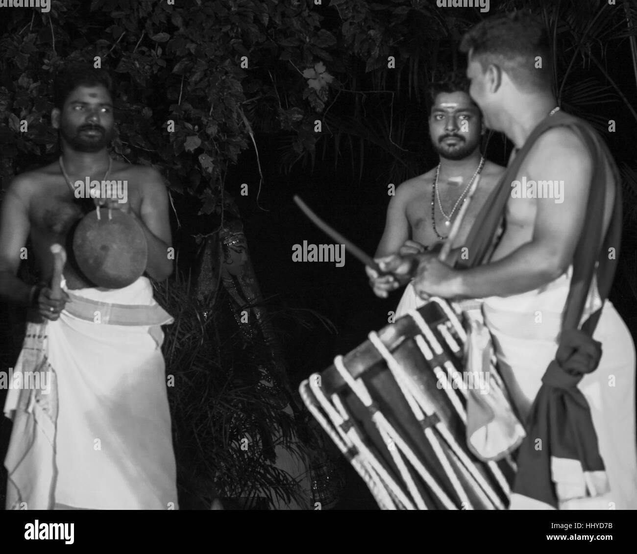 Kathakali Künstler und Performance Stockfoto