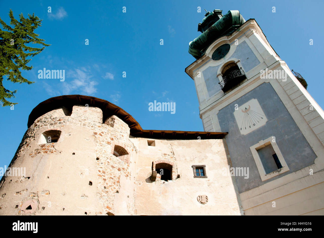 Alte Burg - Banska Stiavnica - Slowakei Stockfoto