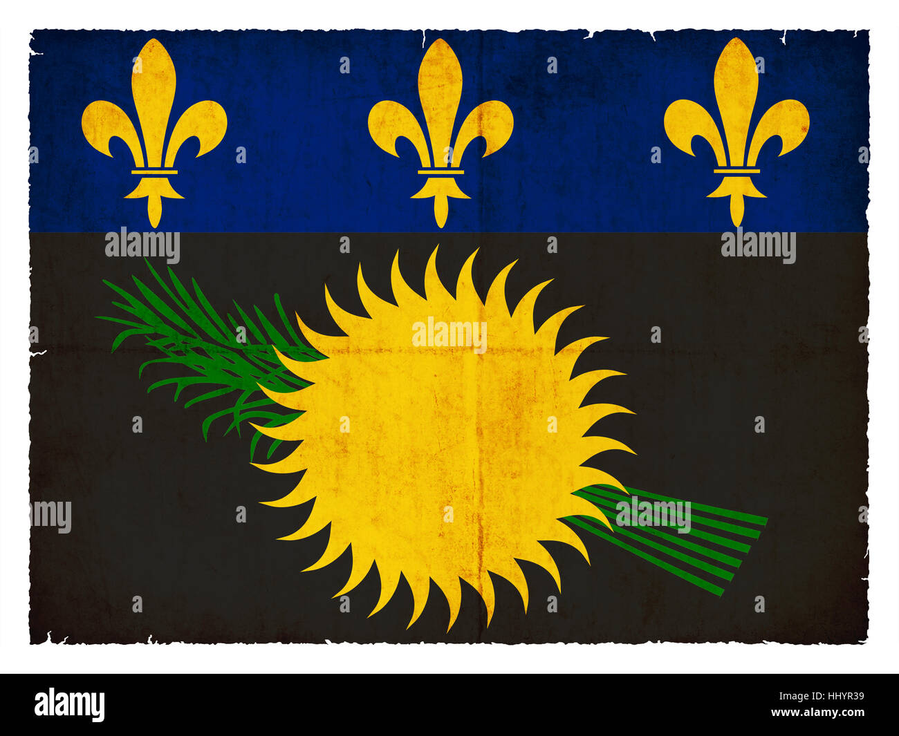 Flagge, Stil, Französisch, antik, Mittelamerika, Flagge, Böden, Antillen, Stockfoto