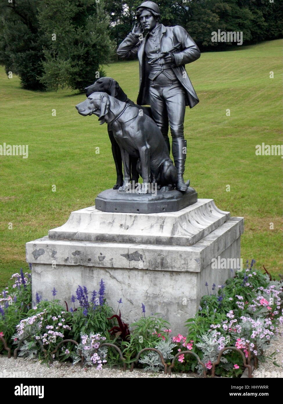 Denkmal, Park, Tier, Statue, Tiere, Jäger, Österreicher, Hund, Hunde