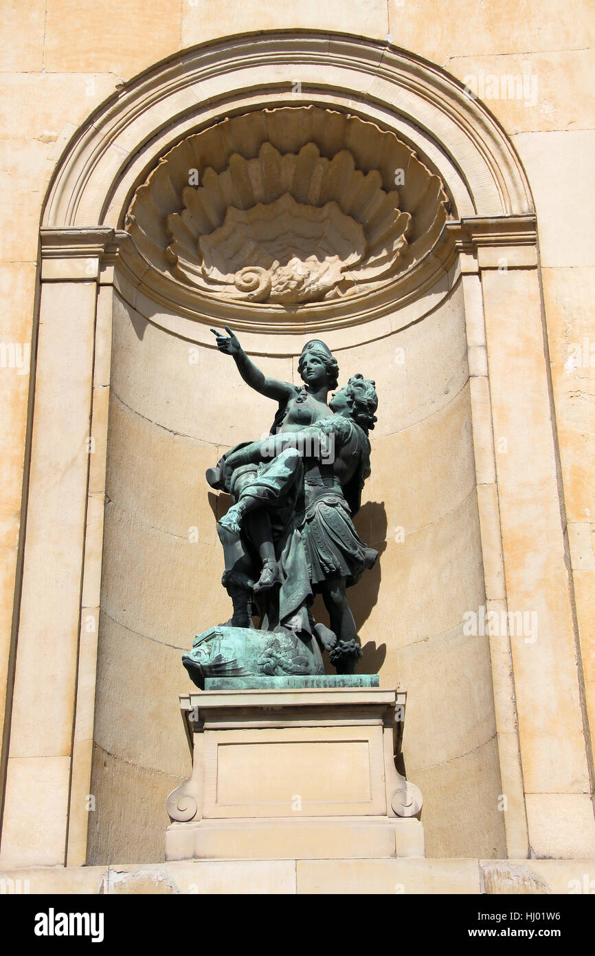 Frau, Statue, Schweden, Stockholm, Stockholm, Allegorie, paar, paar, Mann, Frau, Stockfoto