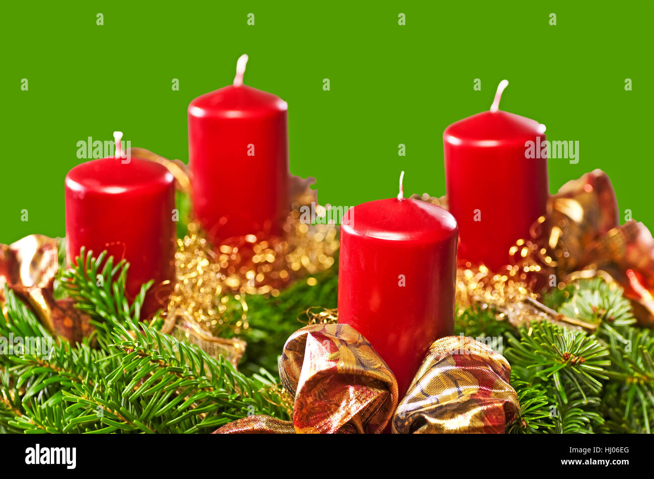 Kerze, Schmuck, Schmuck, gefesselt, gebunden, Handwerk, Weihnachten,  Adventskranz Stockfotografie - Alamy
