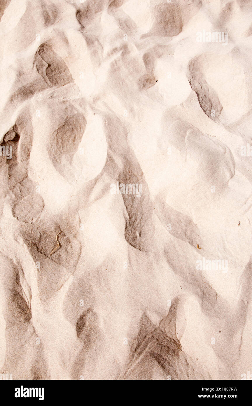 Textur, gebildet durch Plätschern im Strandsand, Nelson, Victoria, Australien Stockfoto