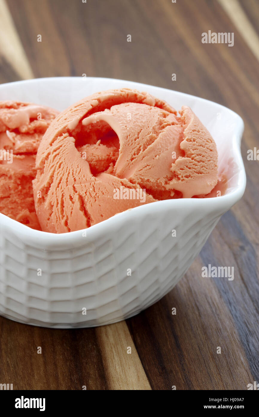 echter Gourmet Mandarin Eis, nicht mit Kartoffelpüree oder Verkürzung und erfüllt alle Vorschriften bezüglich mit echten Milchprodukte Adve Stockfoto