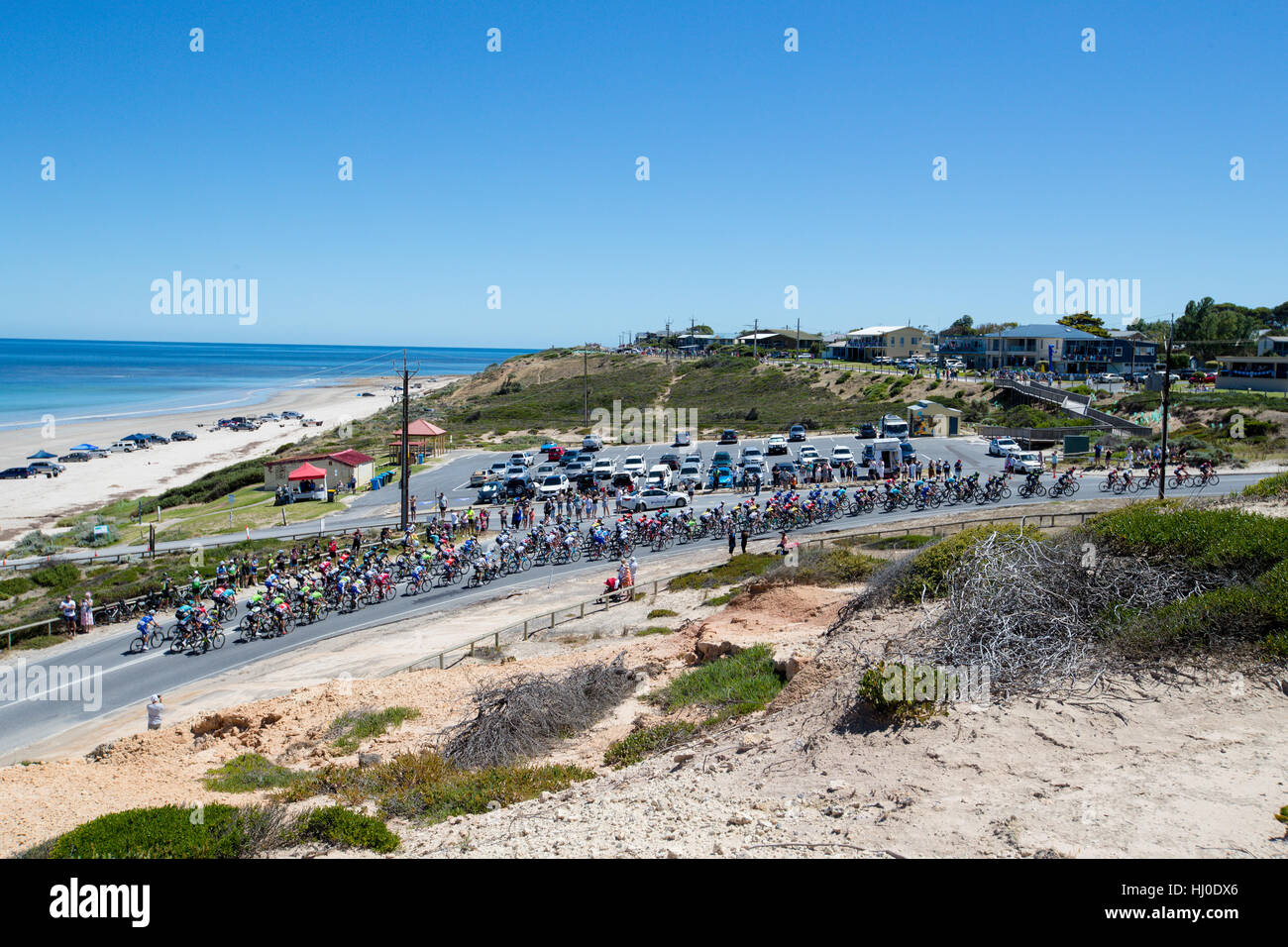 Adelaide, Australien. 21. Januar 2017. Fahrrad Exchange 5. Etappe McLaren Vale Willunga Hill, Santos Tour Down Under, 21. Januar 2017. Bildnachweis: Peter Mundy/Alamy Live-Nachrichten Stockfoto