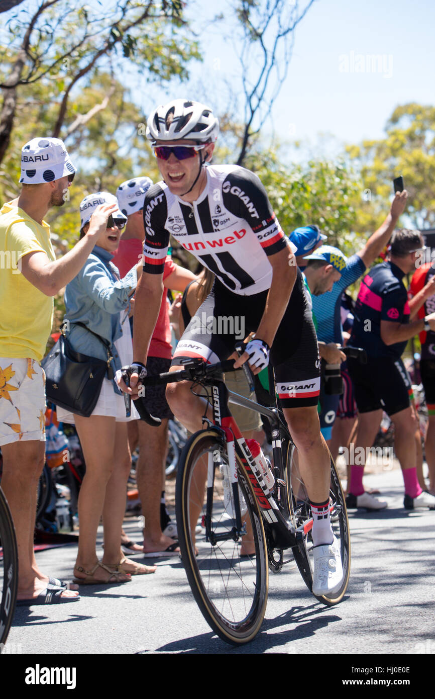 Adelaide, Australien. 21. Januar 2017. Fahrrad Exchange 5. Etappe McLaren Vale Willunga Hill, Santos Tour Down Under, 21. Januar 2017. Bildnachweis: Peter Mundy/Alamy Live-Nachrichten Stockfoto