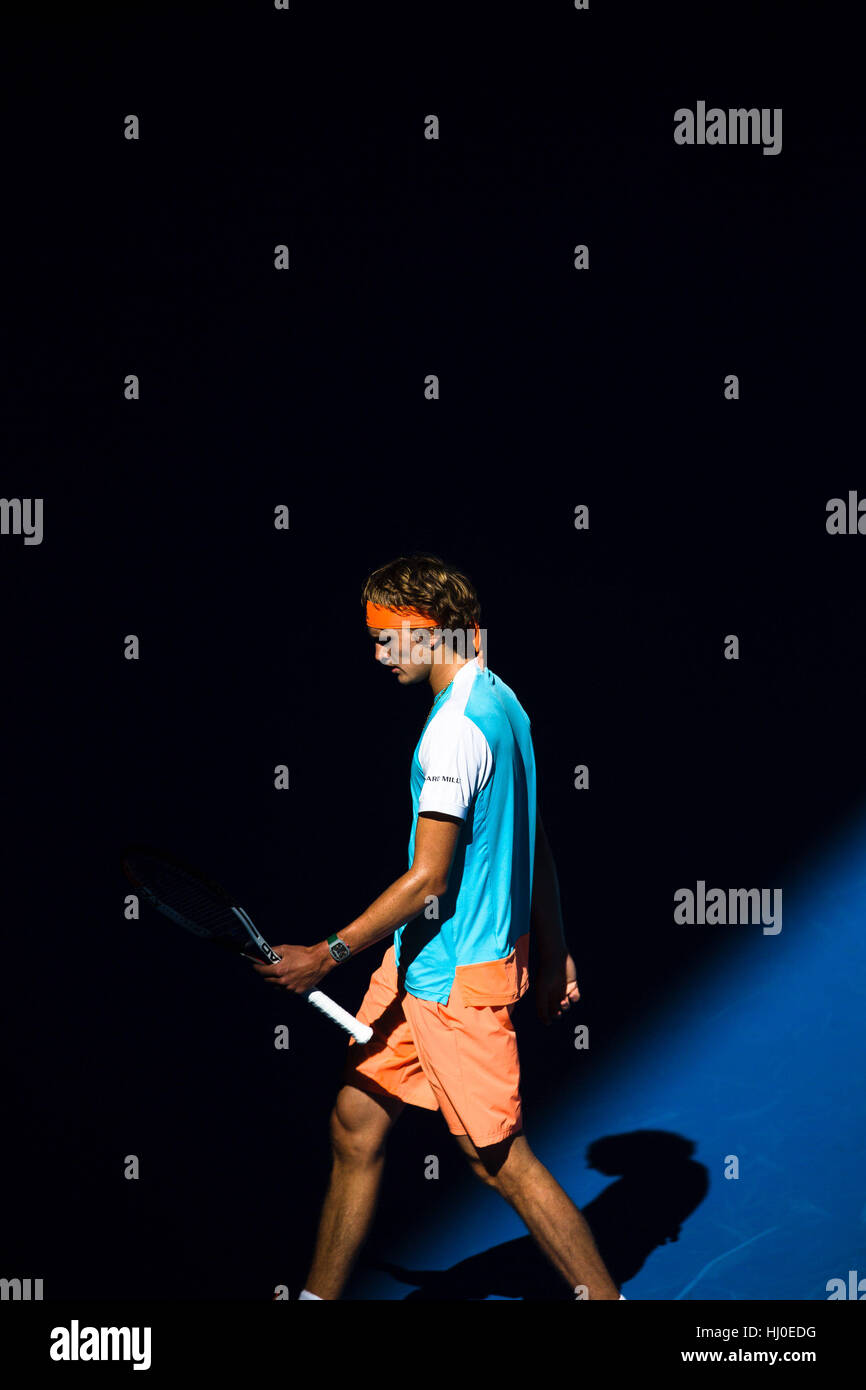 Melbourne, Australien. 21. Januar 2017. Alexander Zverev of Germany bei der 2017 Australian Open in Melbourne Park in Melbourne, Credit: Frank Molter/Alamy Live-Nachrichten Stockfoto
