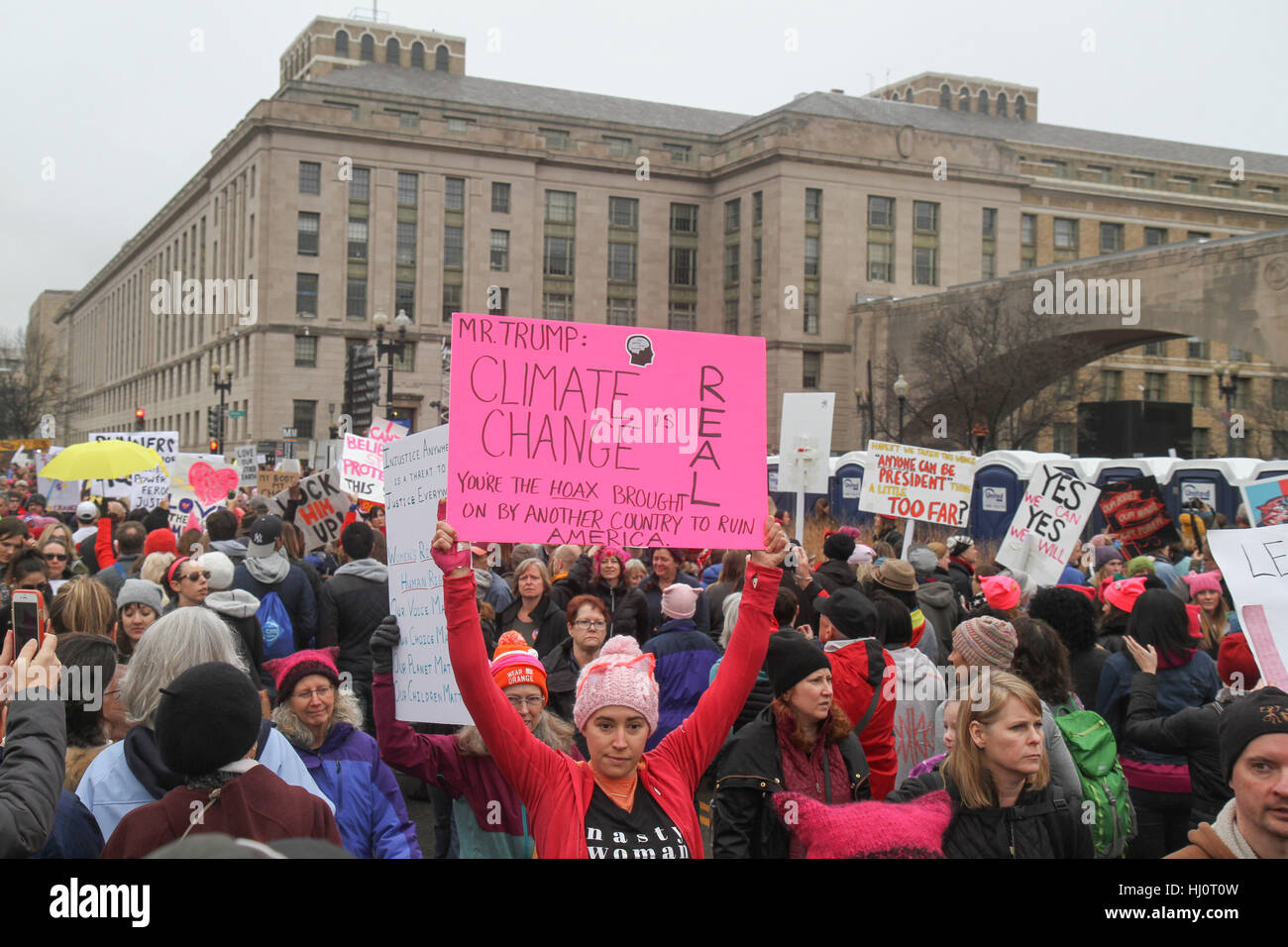 Washington, DC, Vereinigte Staaten von Amerika. 21. Januar 2017. Frauen Marsch auf Washington. Bildnachweis: Susan Pease/Alamy Live-Nachrichten Stockfoto