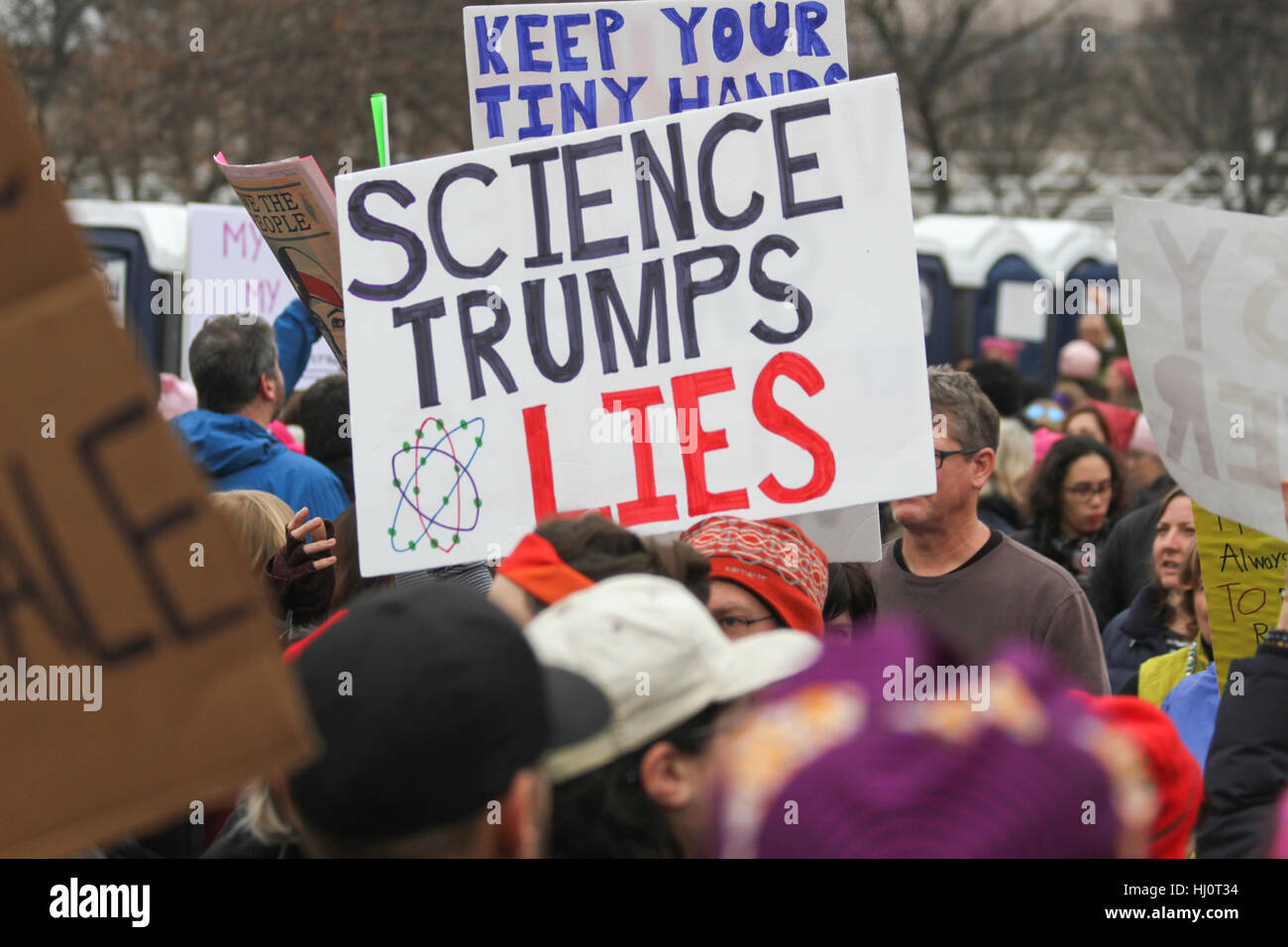 Washington, DC, Vereinigte Staaten von Amerika. 21. Januar 2017. Frauen Marsch auf Washington. Bildnachweis: Susan Pease/Alamy Live-Nachrichten Stockfoto