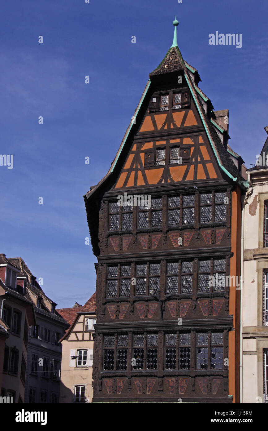 Elsass, Straßburg, historische, Tourismus, Altstadt, Sightseeing, Frame-Arbeit, Stockfoto