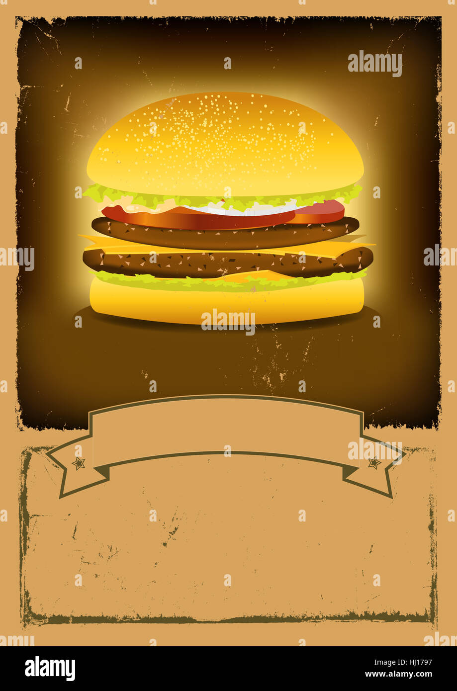 Restaurant, Lebensmittel, Nahrungsmittel, Brot, amerikanisch, Vintage, Plakat, Kochen, Köche, Stockfoto