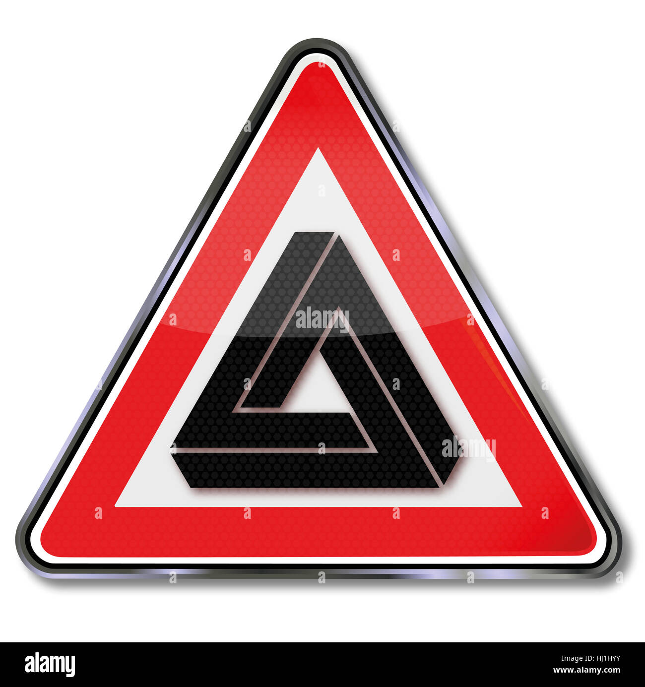 Sign Visual illusion Penrose Dreieck Stockfoto