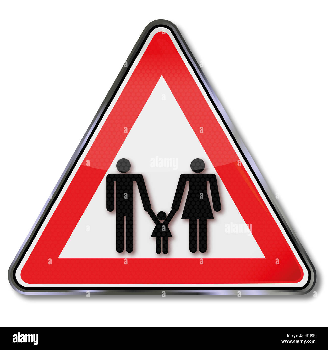 Schild Familienpolitik, die nukleare Familie, Elterngeld und Herd Premium Stockfoto