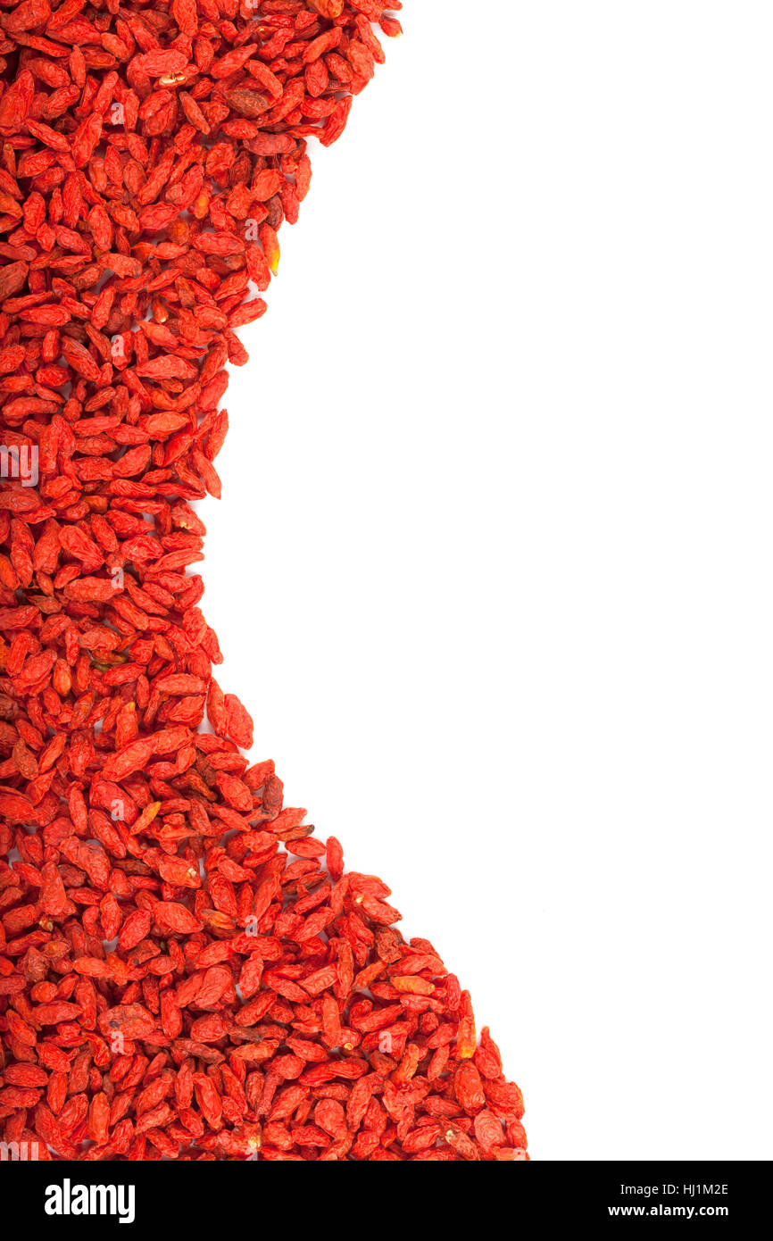 schlanker Form mit Goji Beere isolierten auf weißen Hintergrund Stockfoto